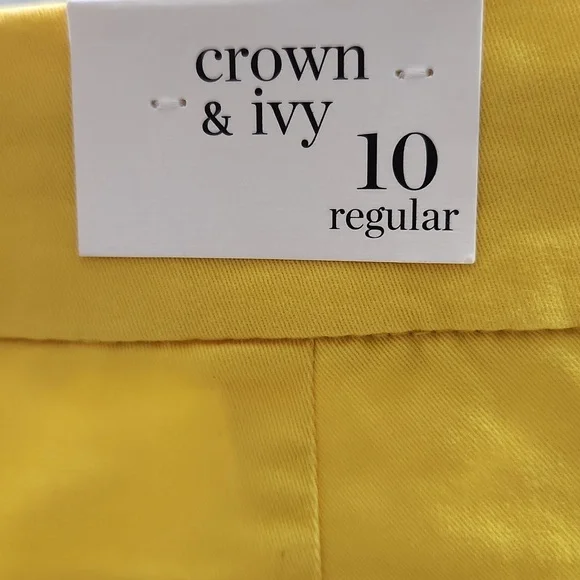 Pretty, new, bright yellow shorts by Crown & Ivy. Excellent condition! - Picture 5 of 8